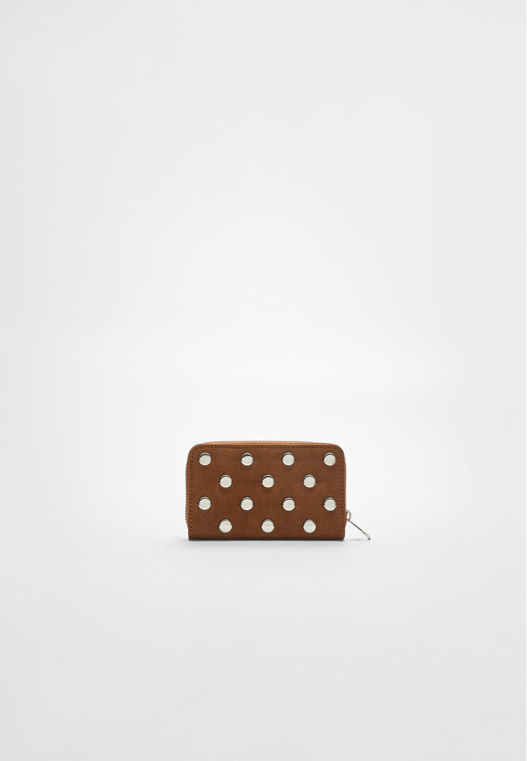 monedero cremallera tachas