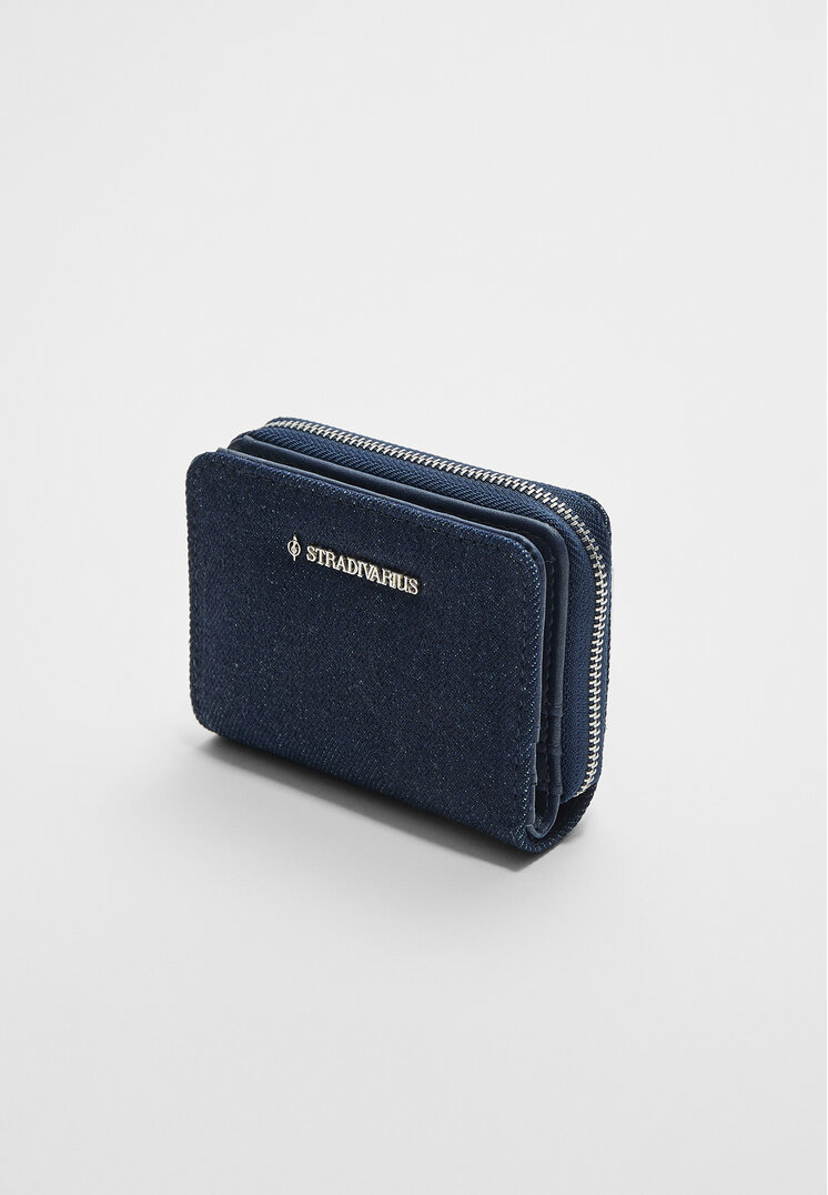 monedero rectangular denim