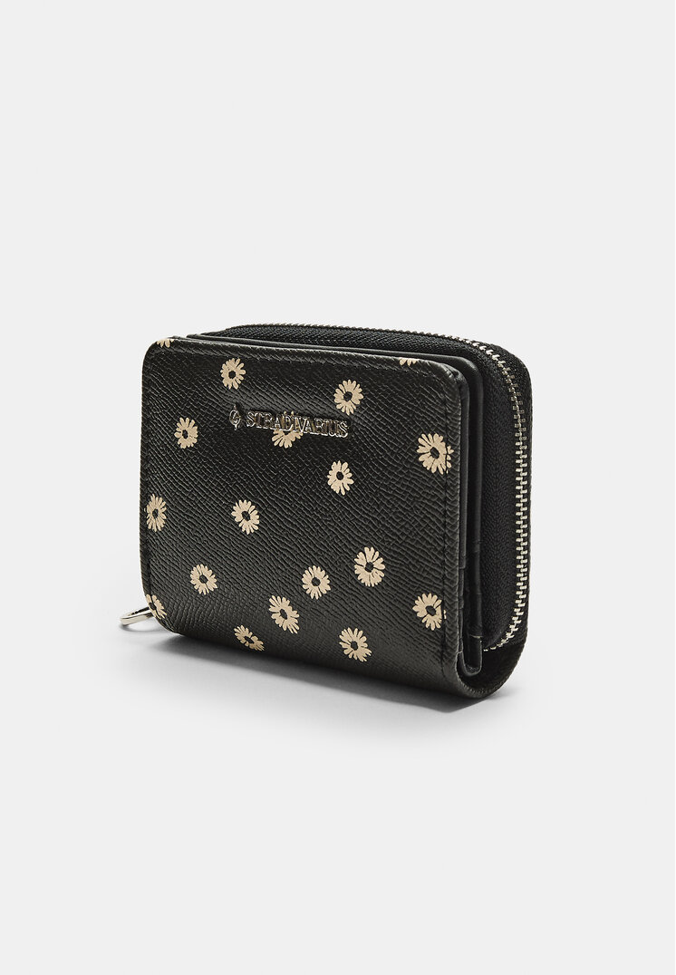 monedero rectangular flores