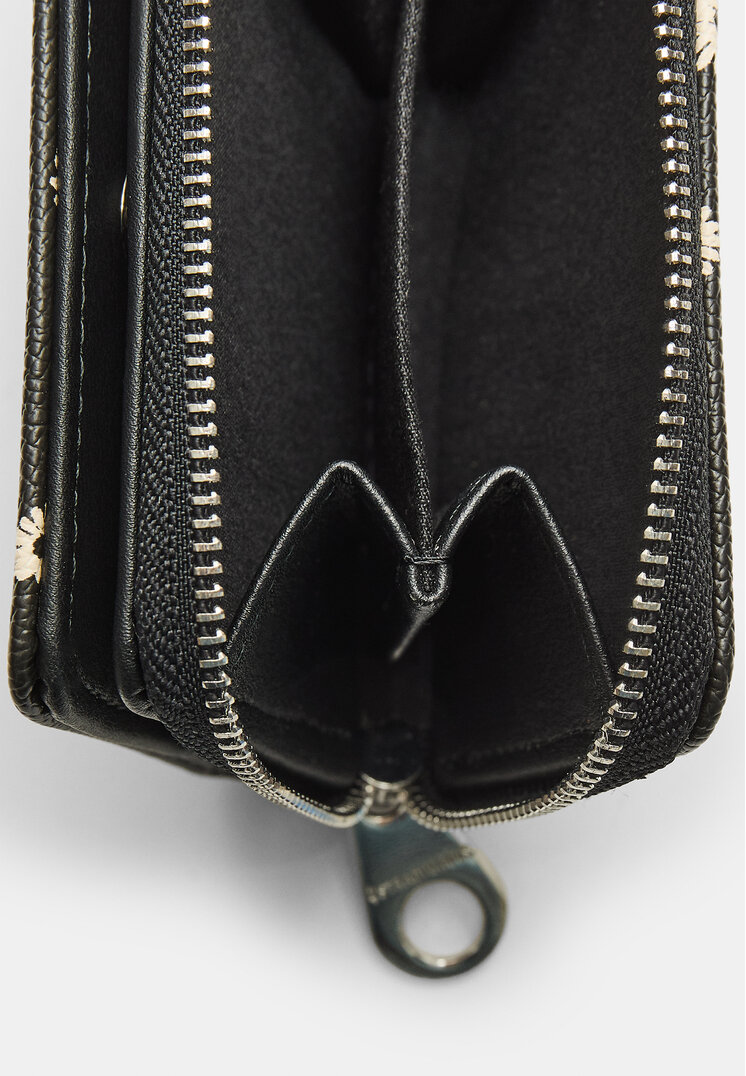 monedero rectangular flores