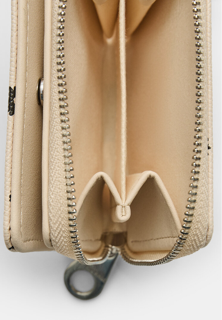monedero rectangular flores