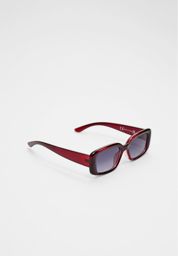 gafas de sol rectangulares carey