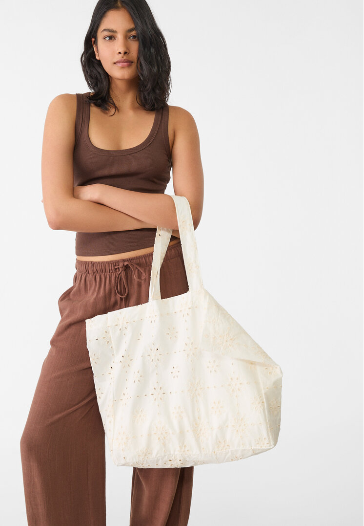 bolso tejido bordado