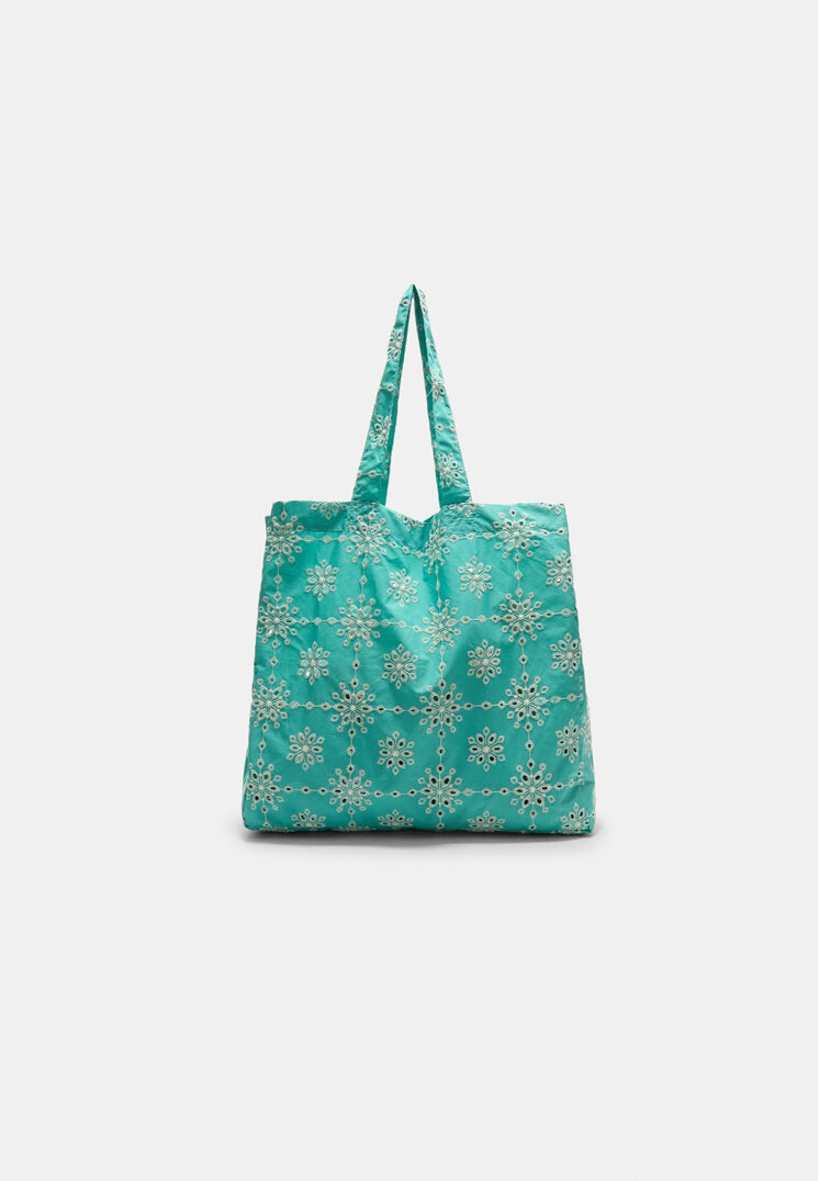 bolso tejido bordado