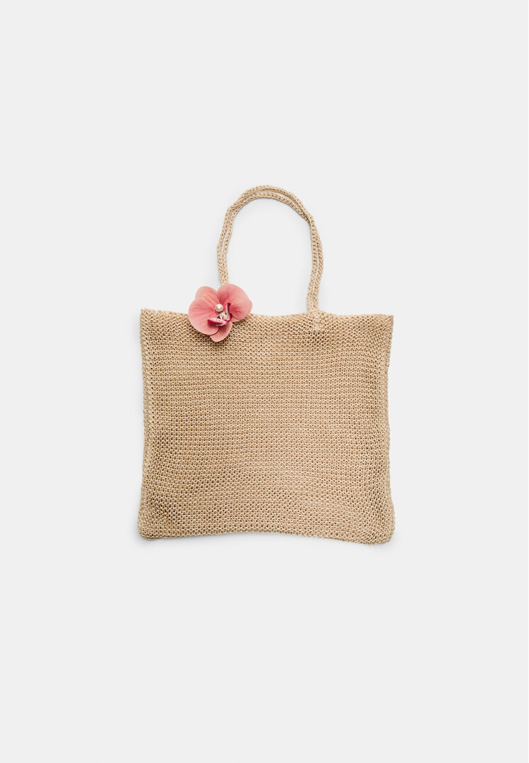 bolso crochet flor