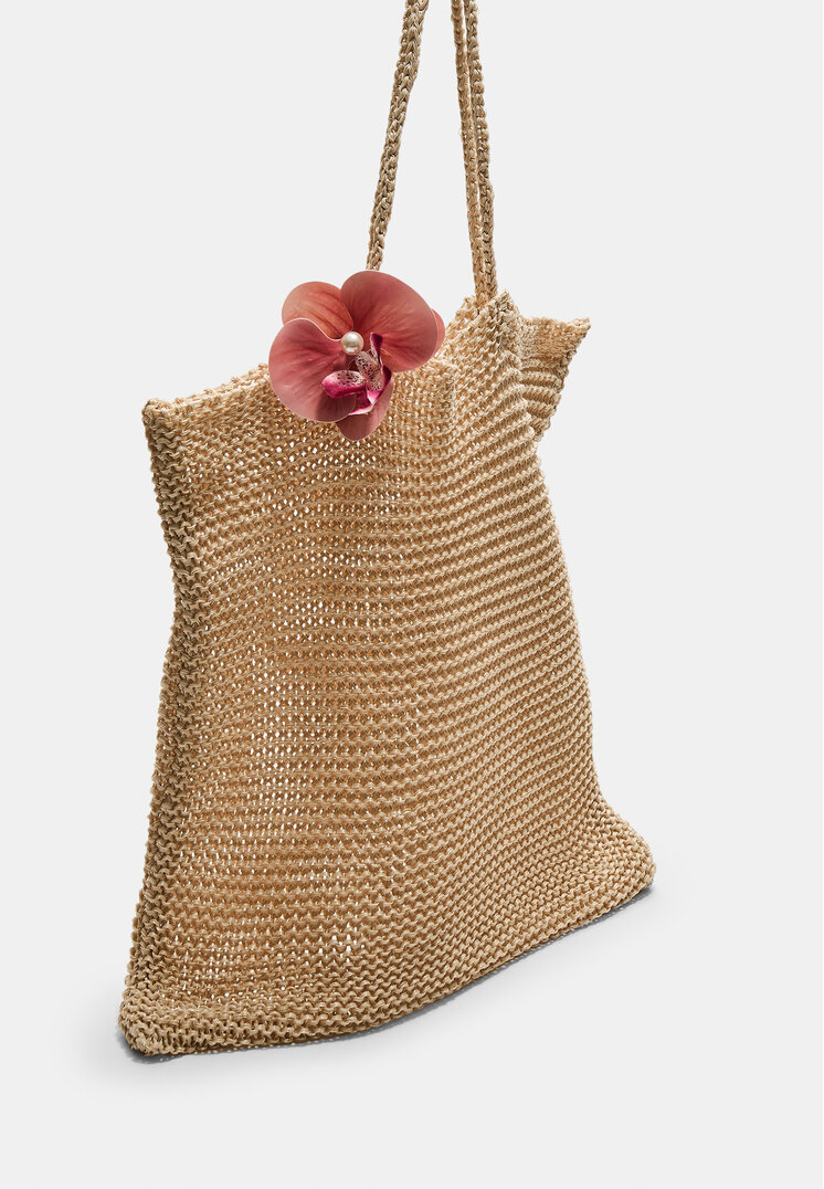 bolso crochet flor