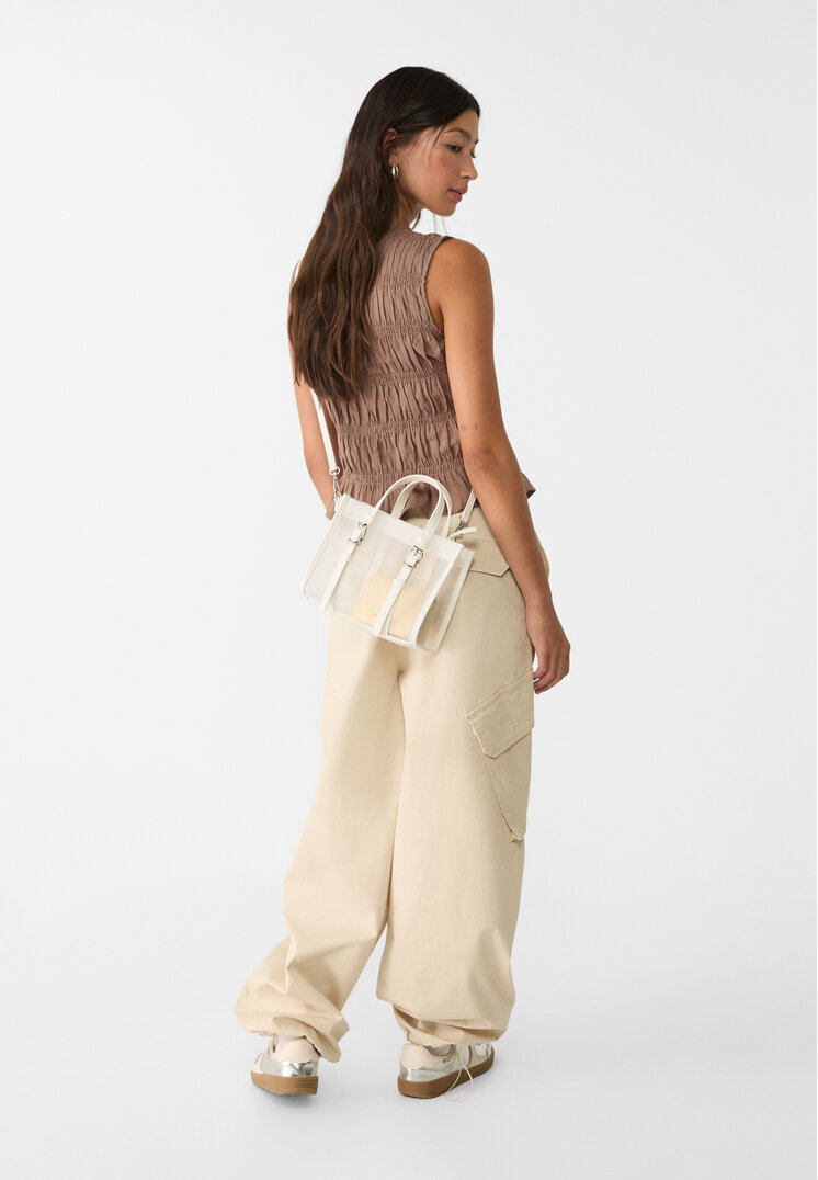 bolso tote rejilla