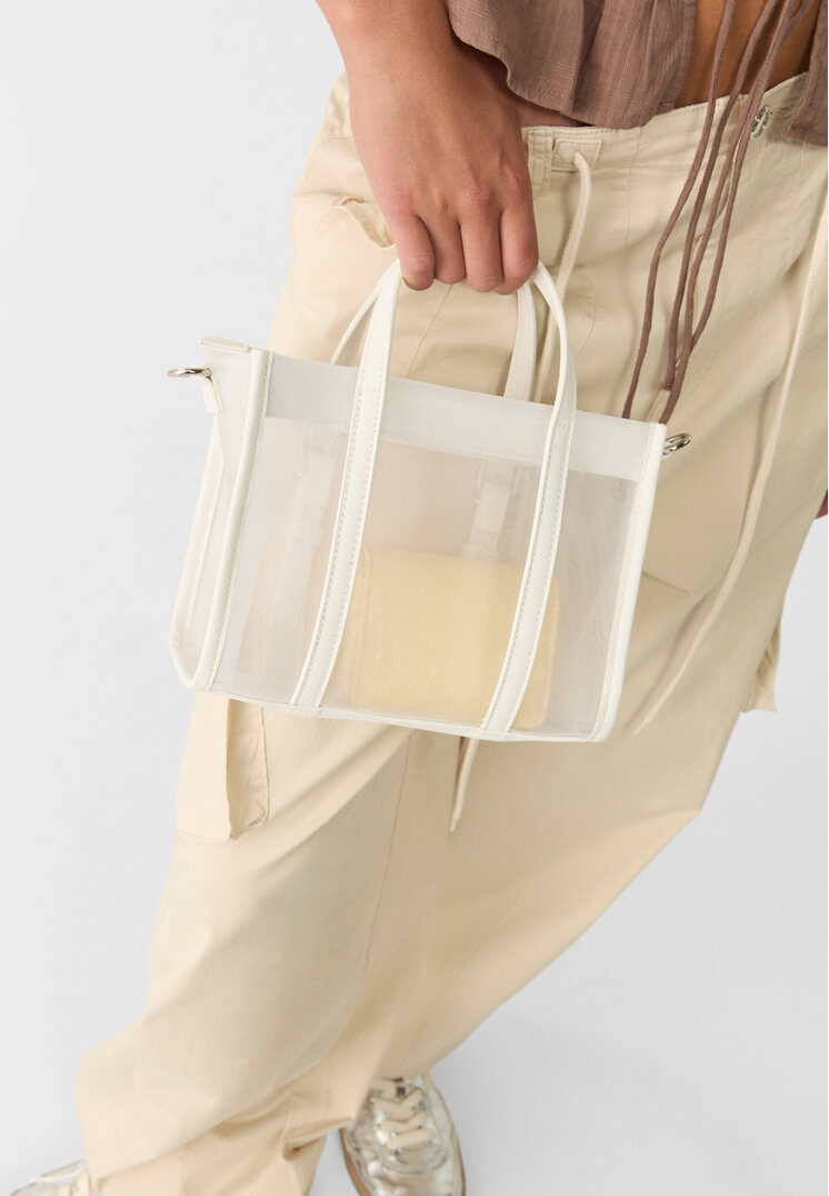 bolso tote rejilla