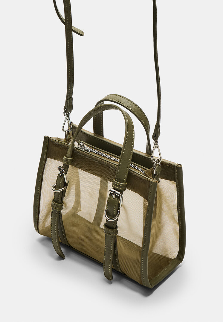 bolso tote rejilla