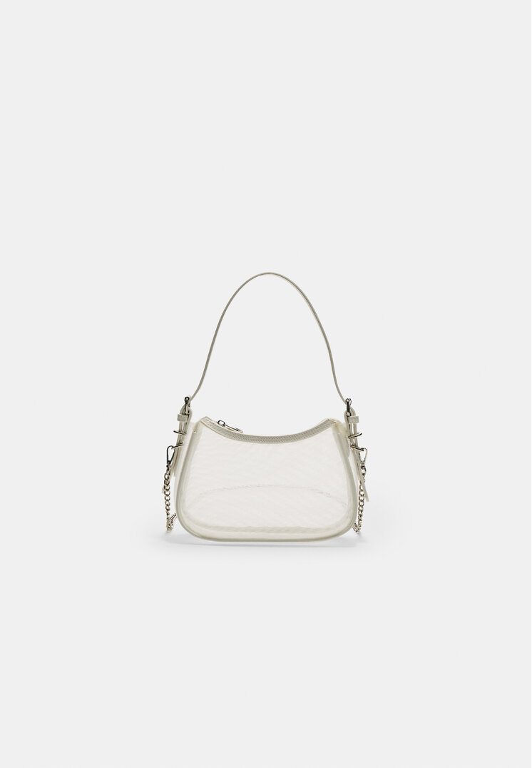 bolso hombro semitransparente rejilla