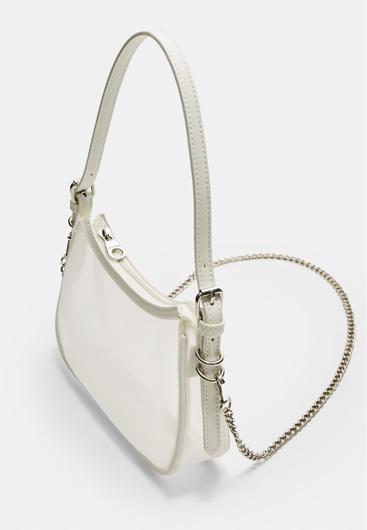 bolso hombro semitransparente rejilla