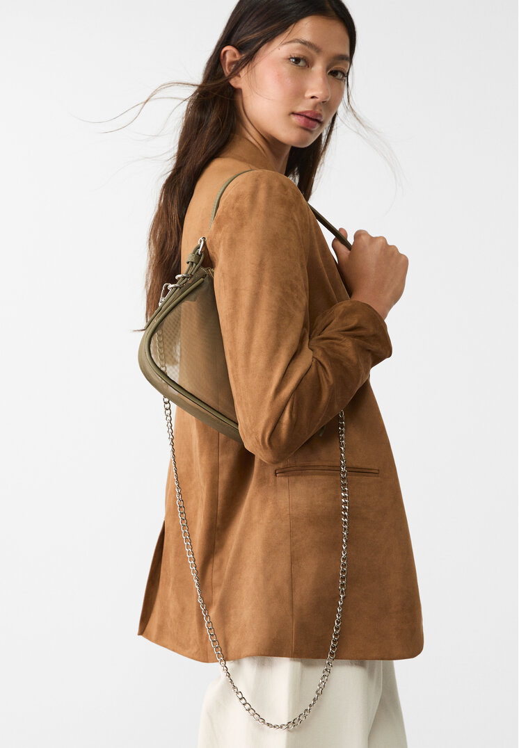 bolso hombro semitransparente rejilla