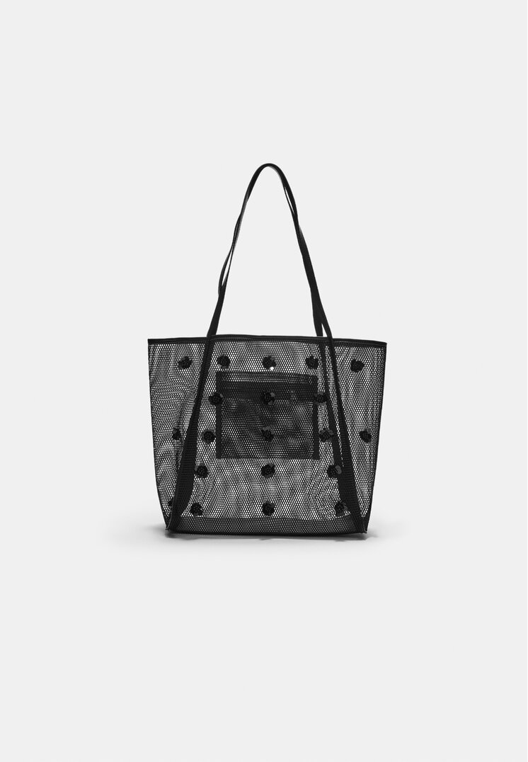 bolso shopper rejilla flores