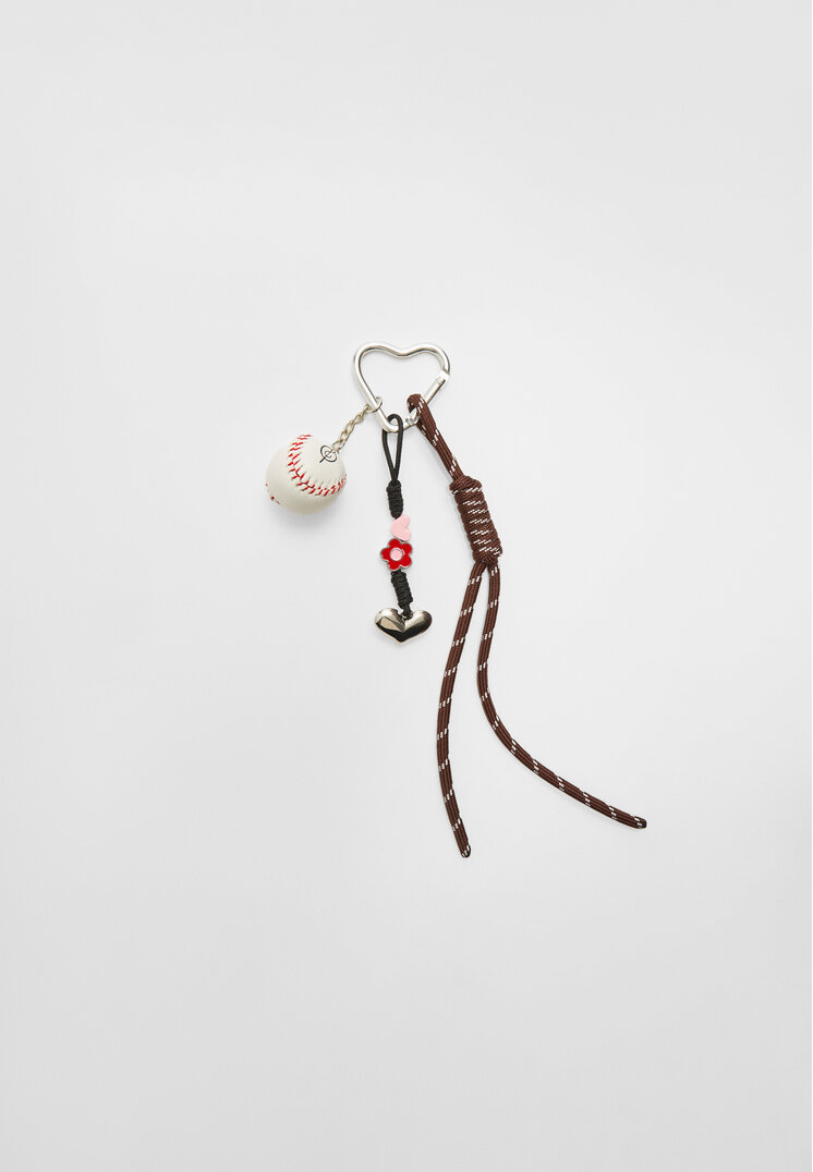 Stradivarius Stradivarius Μπρελόκ Baseball Καφέ Os