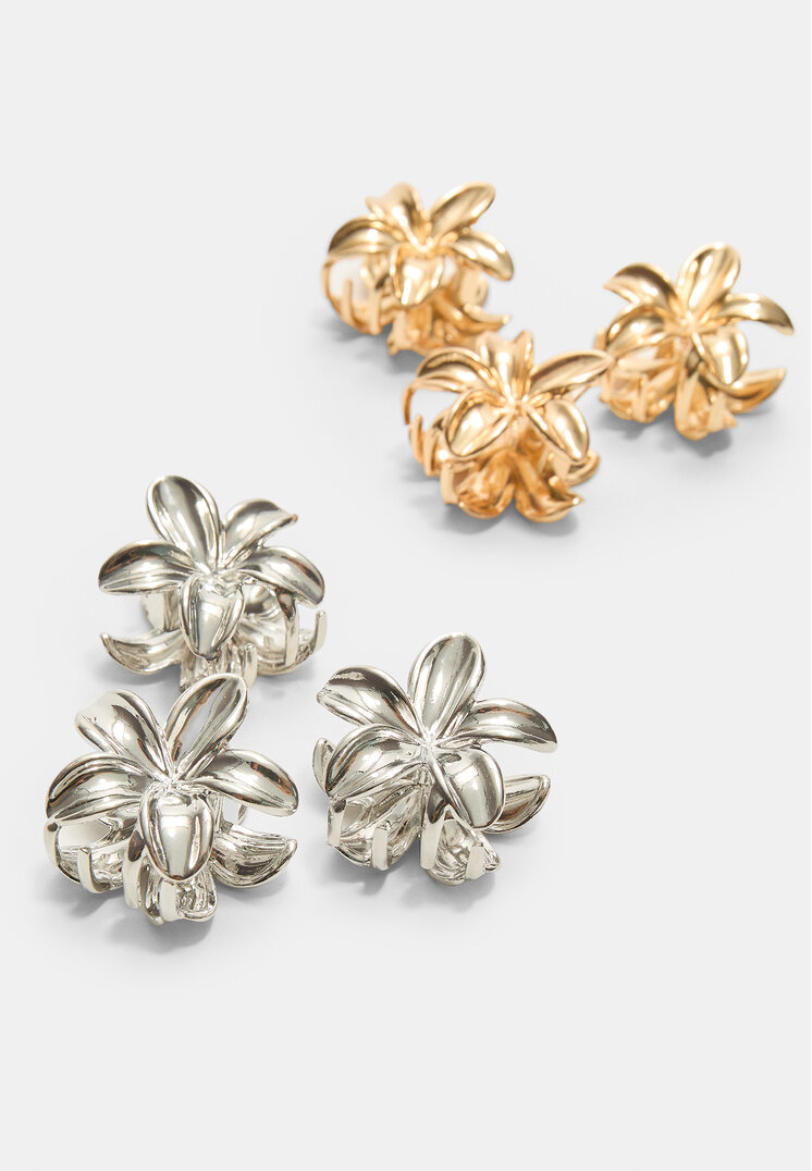 set 6 mini pinzas flor