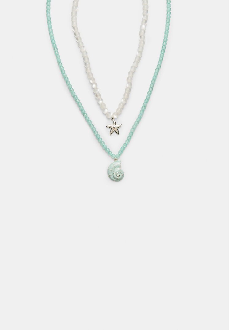 set 2 collares estrella y caracola