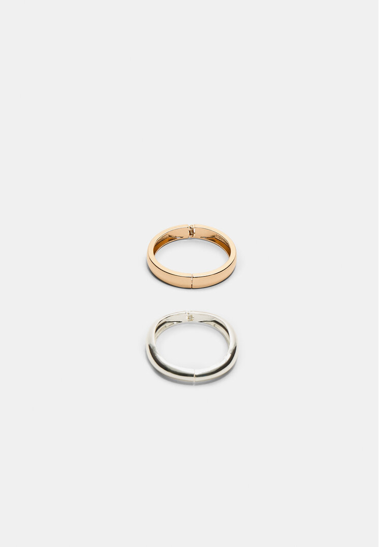 set 2 pulseras rigidas