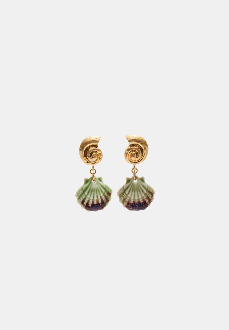 pendiente caracola charm concha