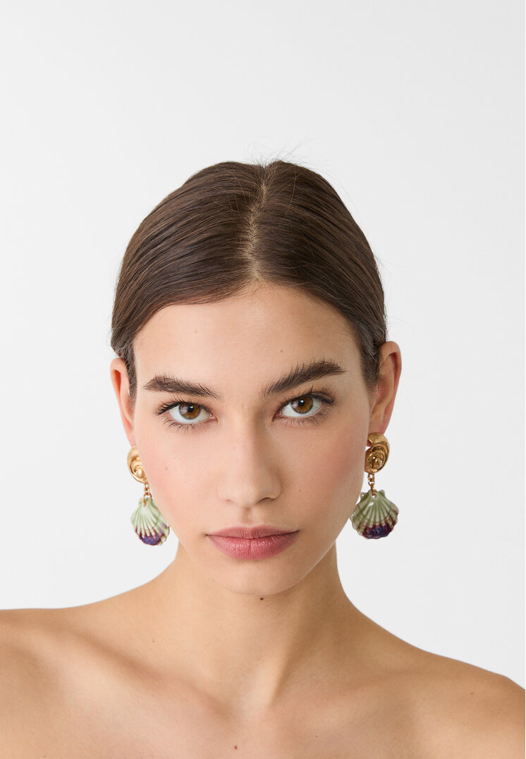 pendiente caracola charm concha