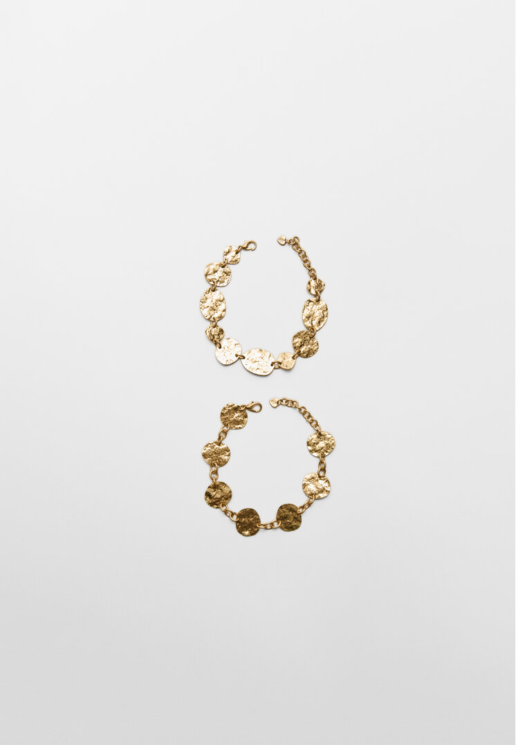 set 2 pulseras textura