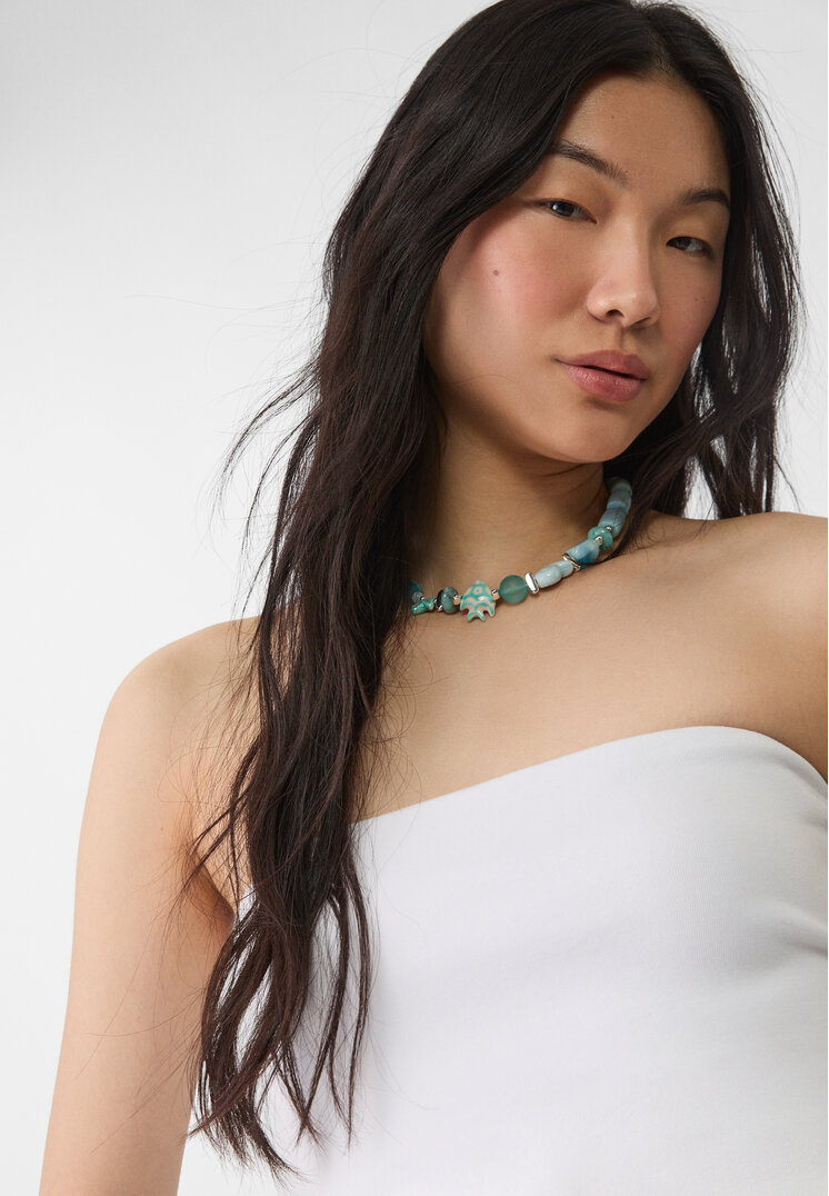 collar abalorios pez