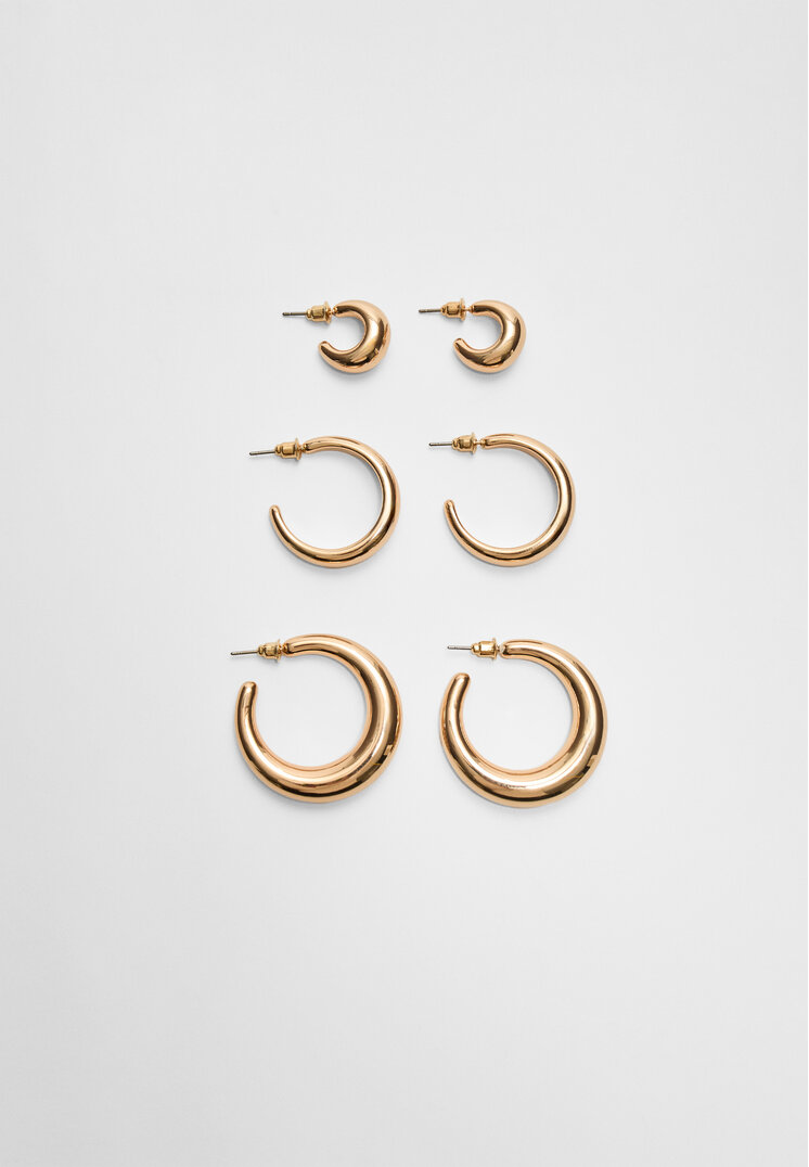 set 3 pendientes aros