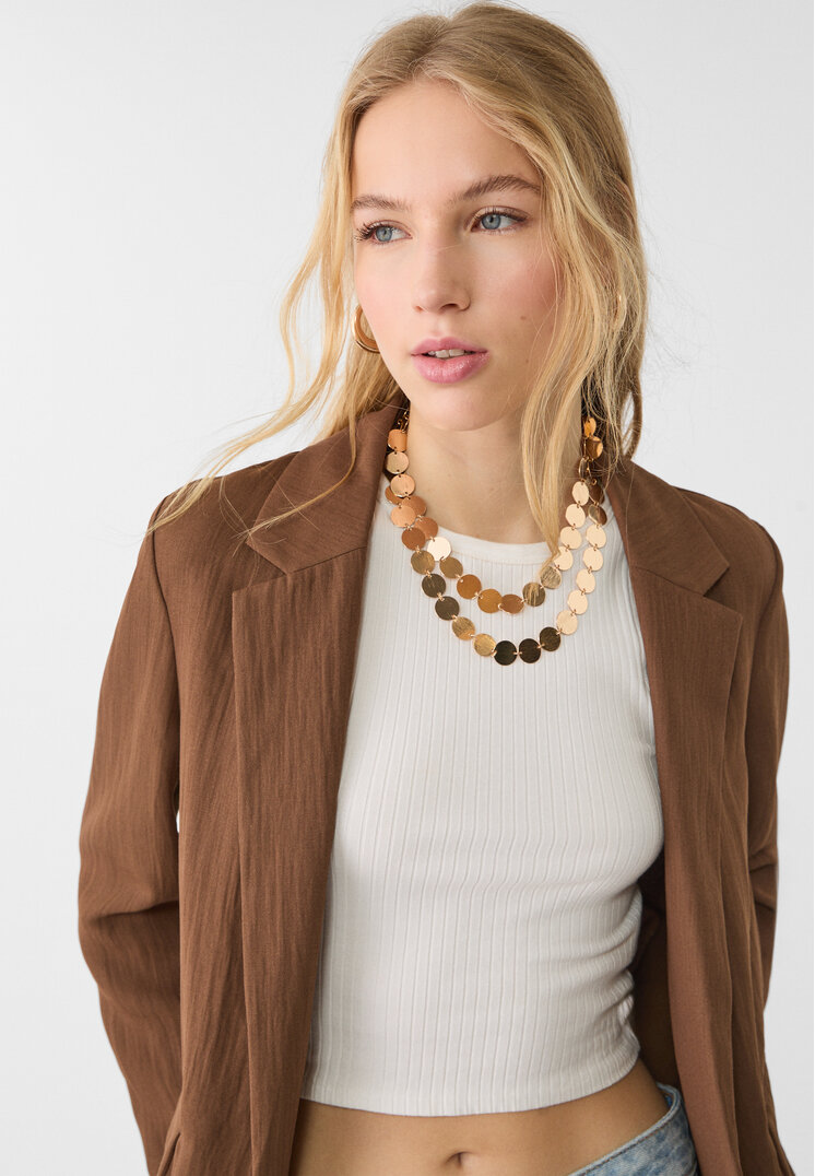 collar extra largo monedas