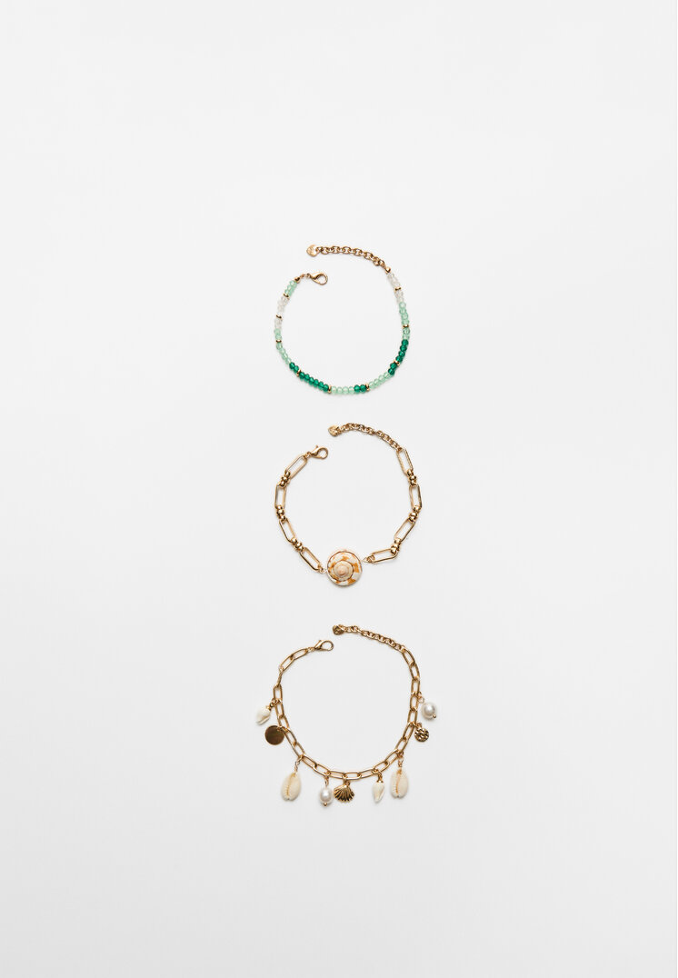 set 3 pulseras bajo el mar