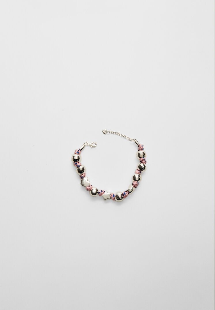 pulsera bolas cuerda