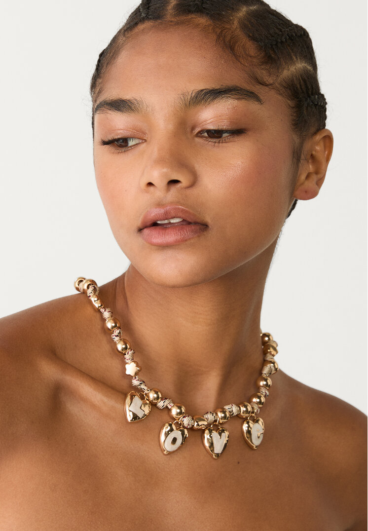 collar corazones love