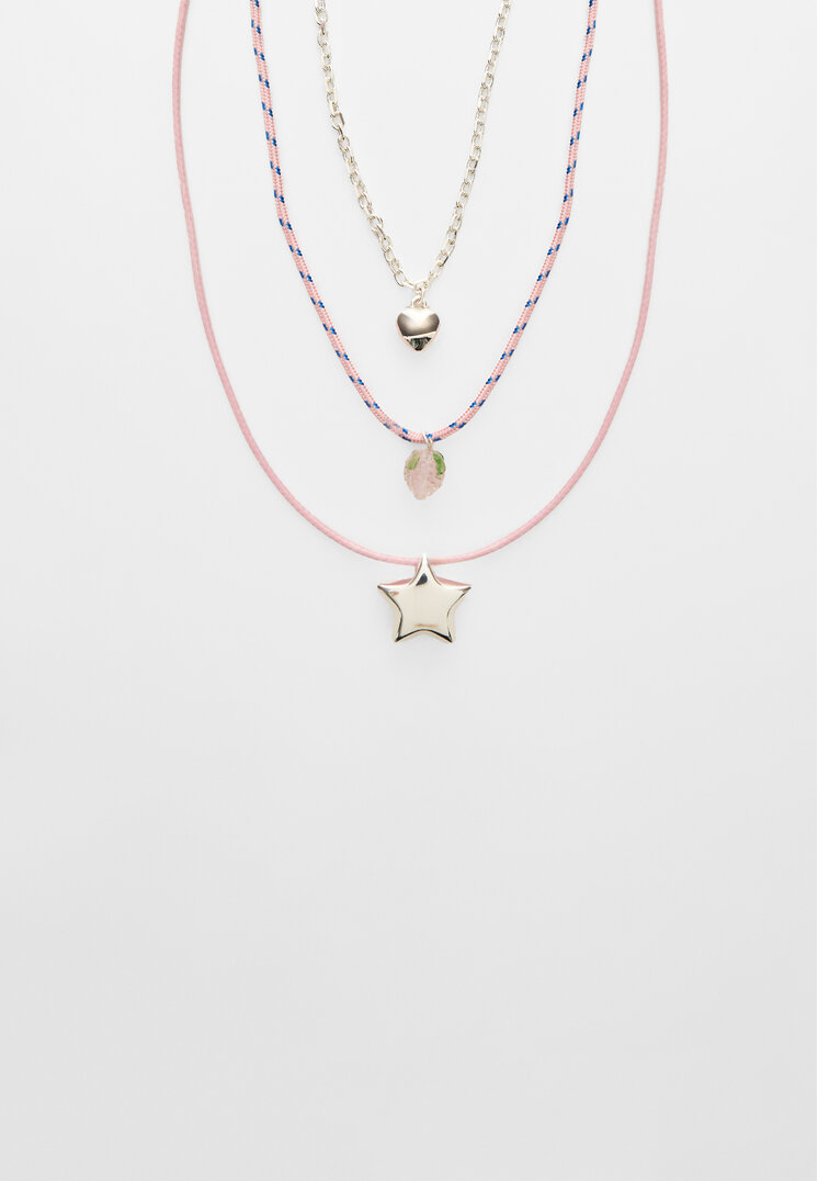 set 3 collares cuerda estrella