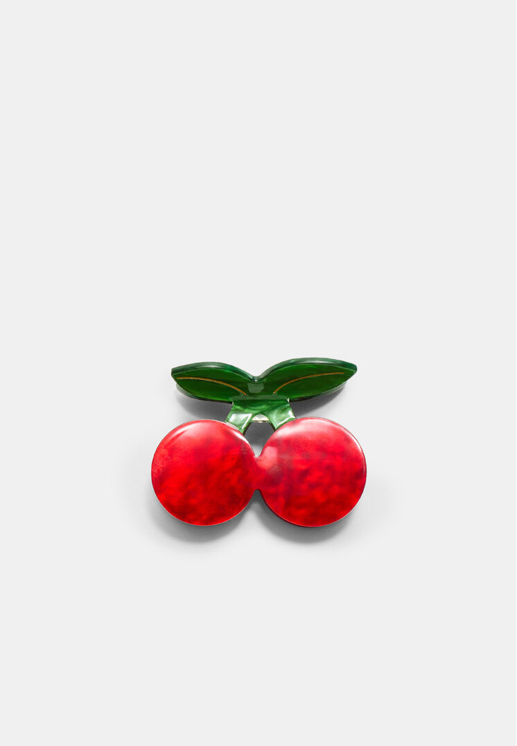 pinza de pelo cereza