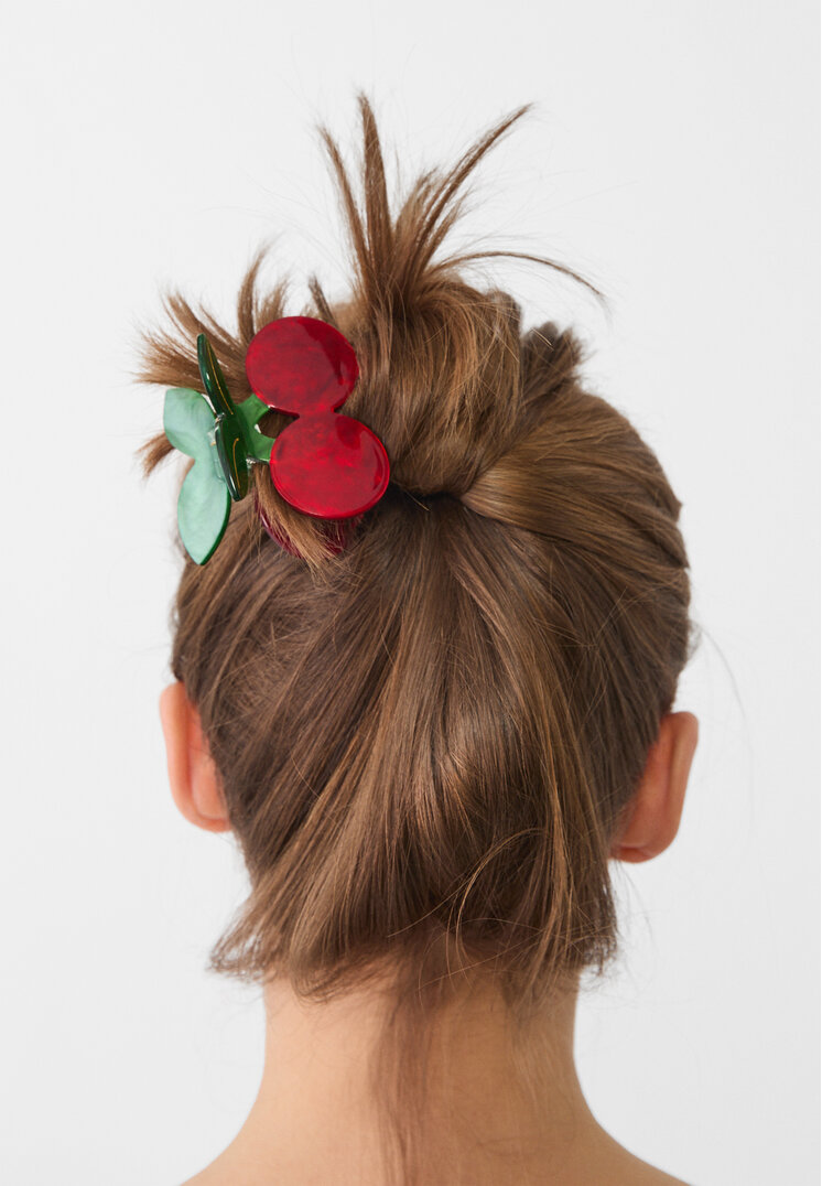 pinza de pelo cereza