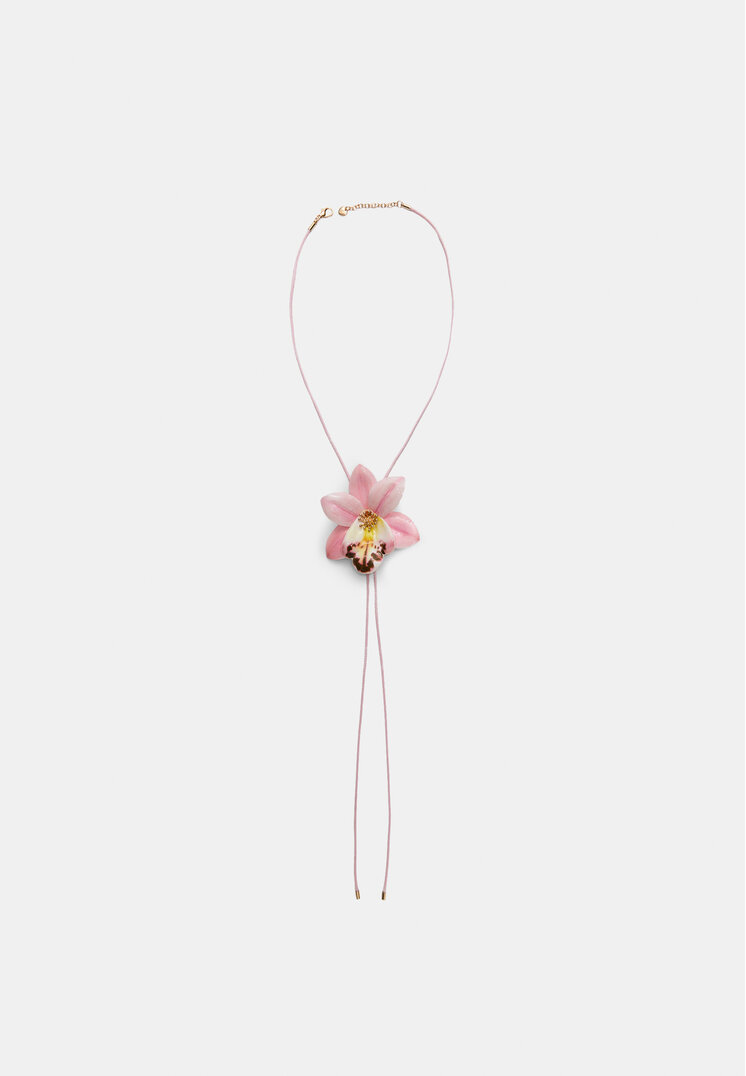collar flor orquidea