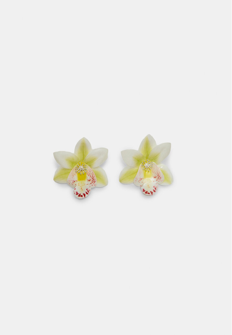 pendiente flor orquidea