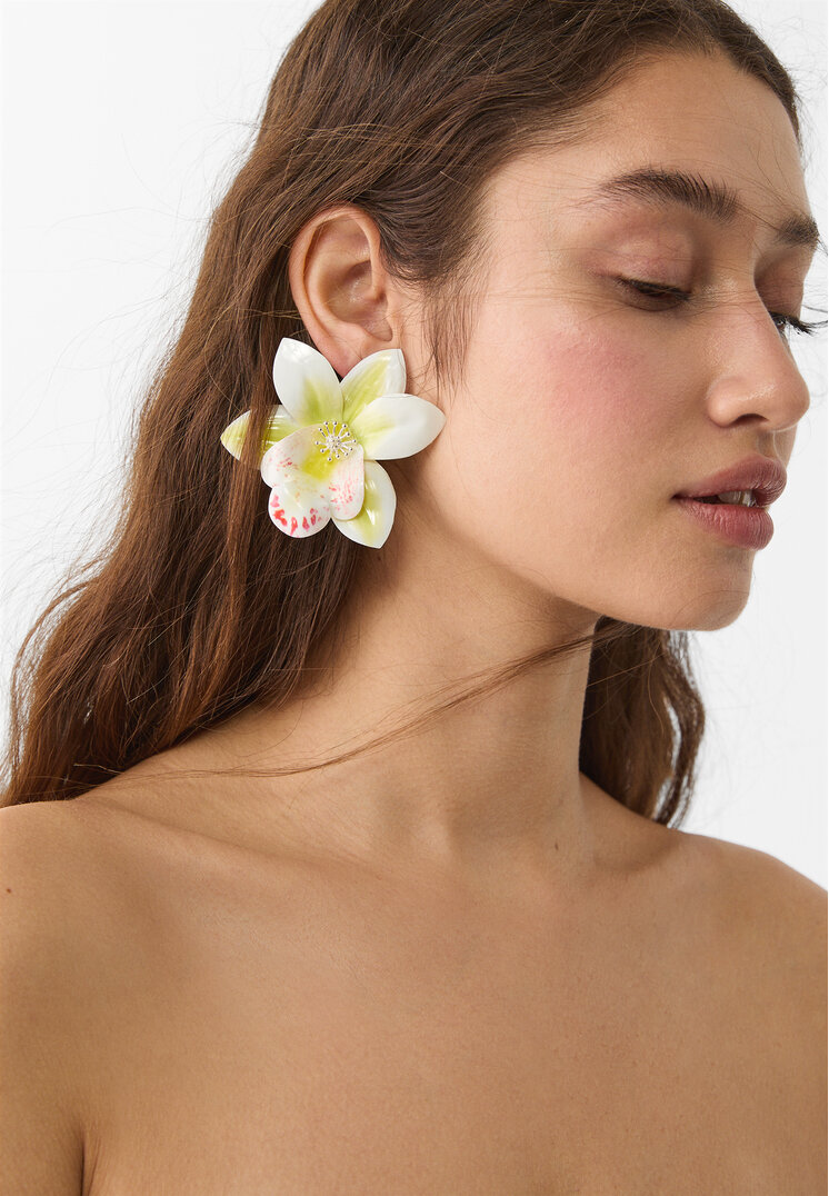 pendiente flor orquidea