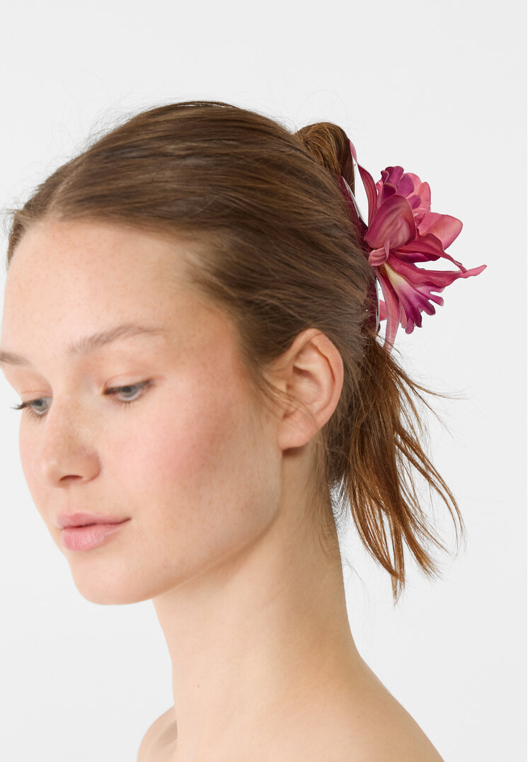 pinza pelo flor orquidea