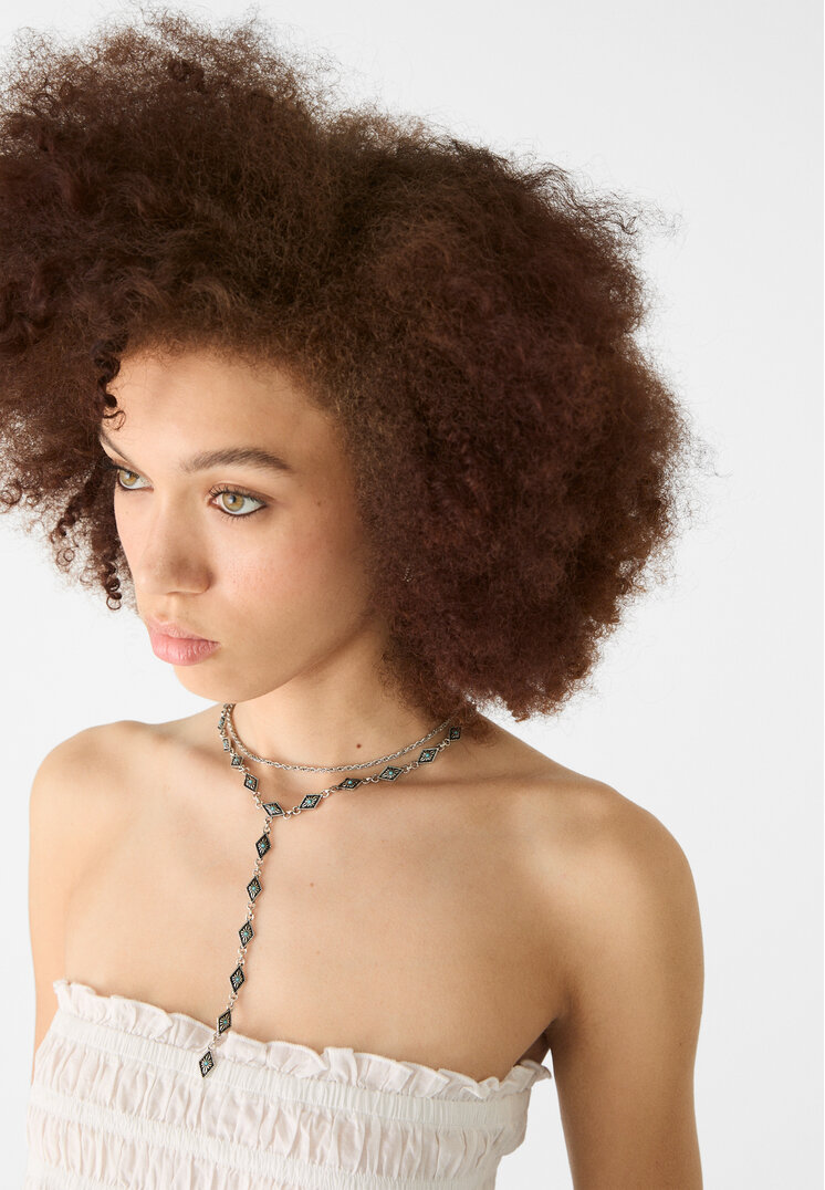 set 2 collares lariat