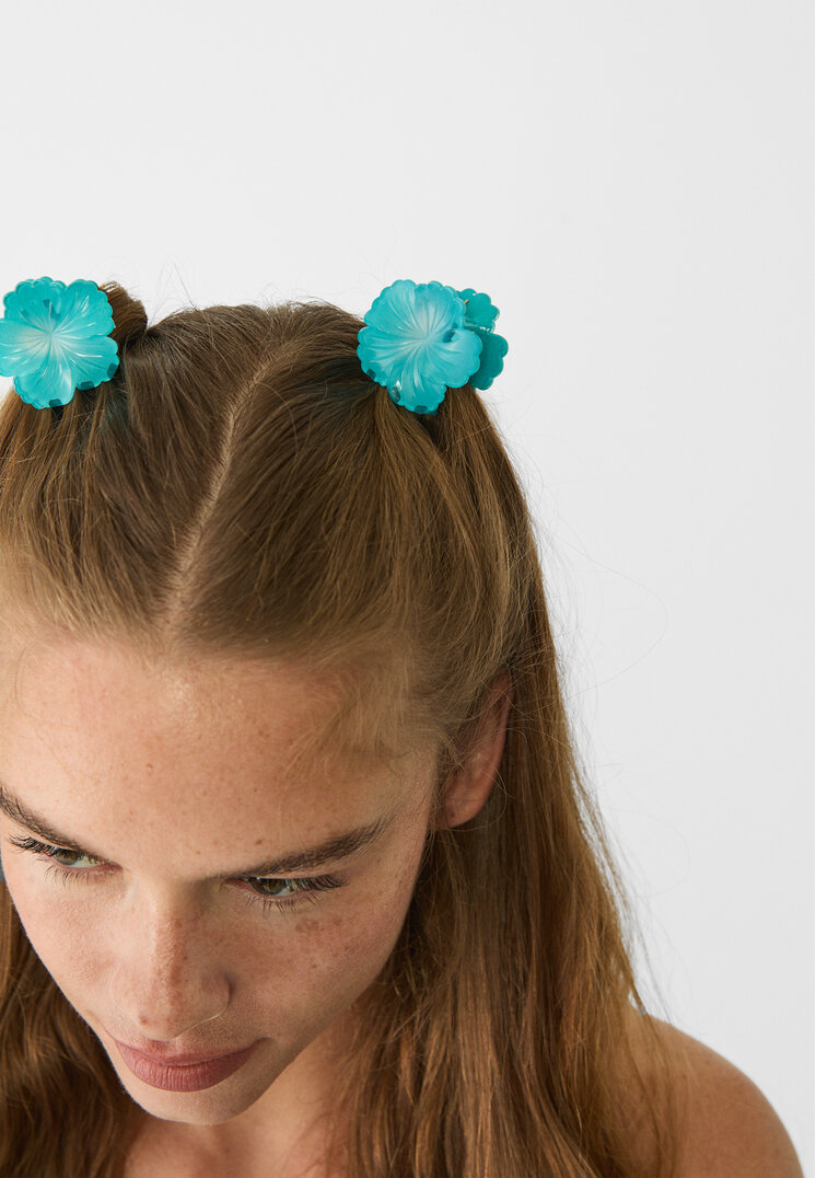 set 3 pinzas flor