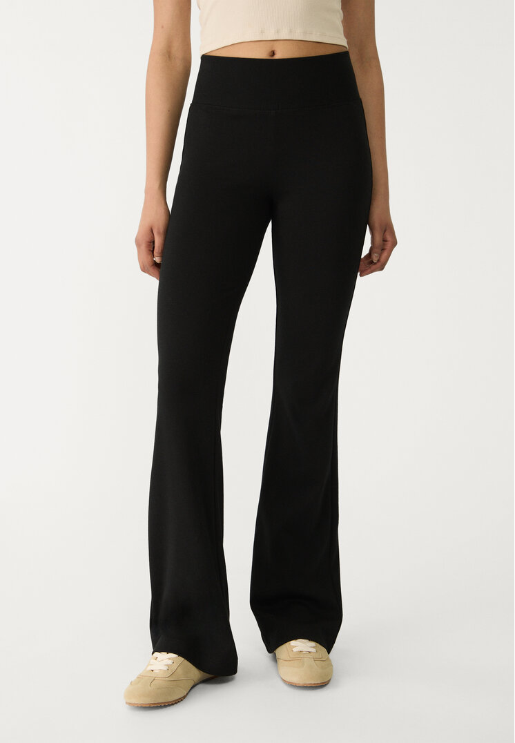 pantalon flare cintura canale