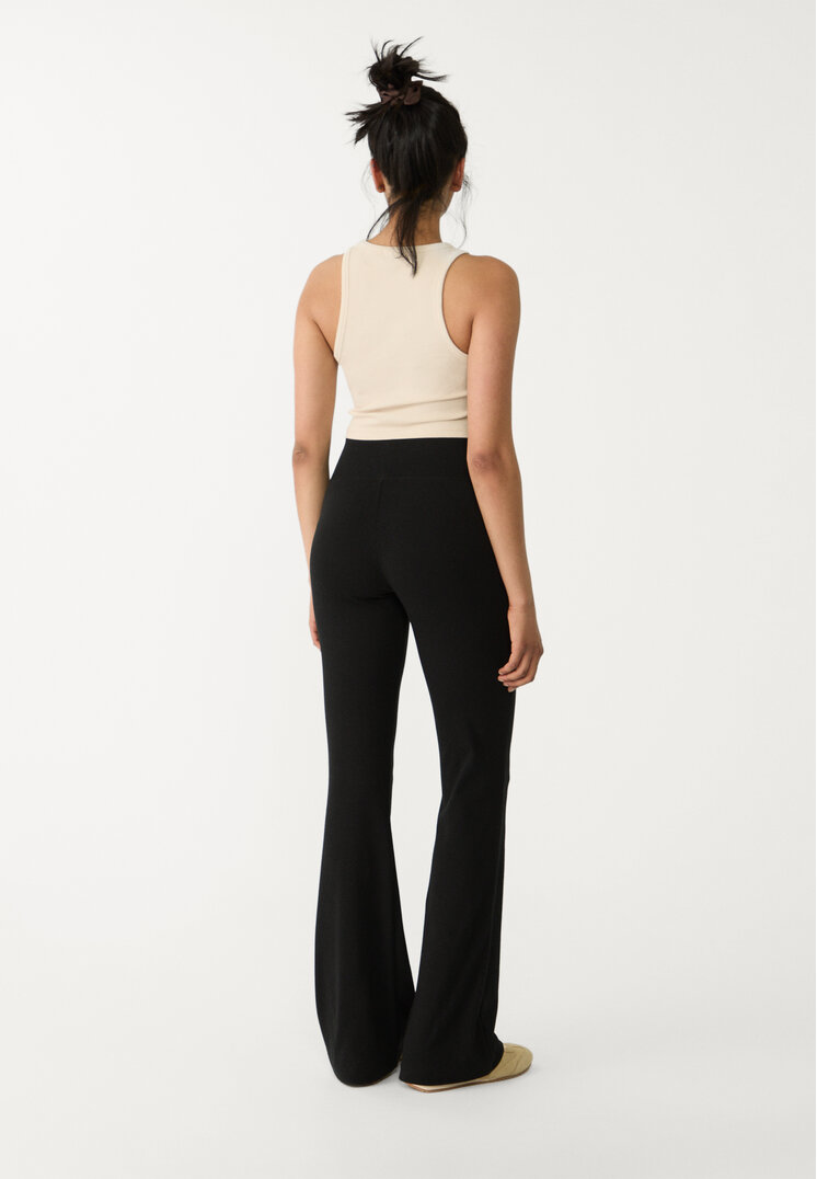 pantalon flare cintura canale