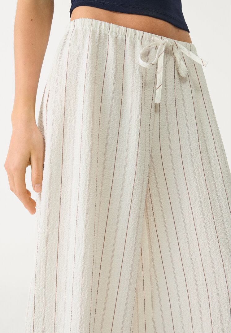 pantalon fluido largo rayas