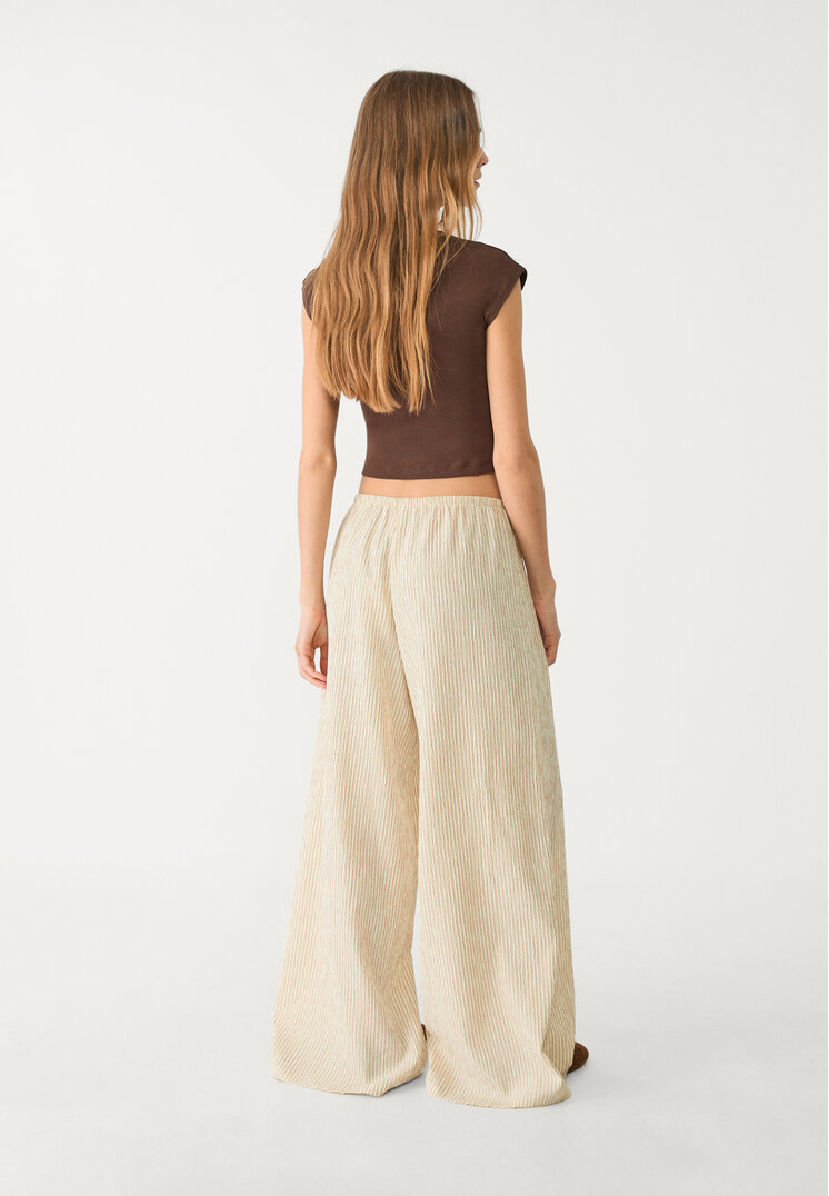 pantalon fluido largo rayas