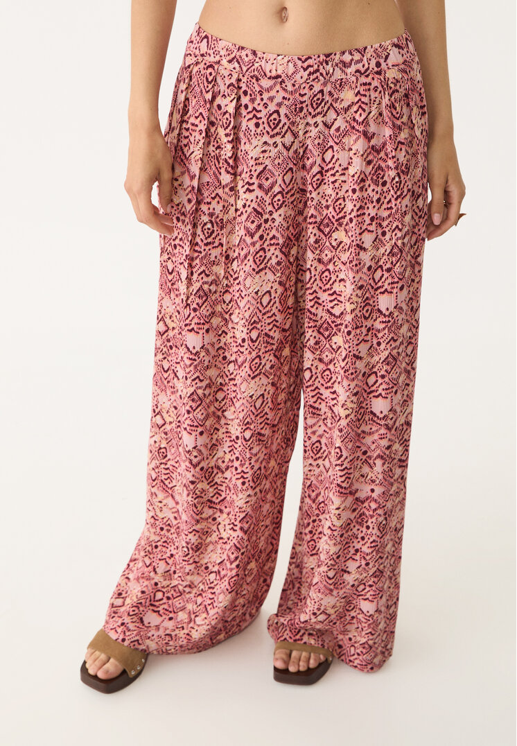 pantalon fluido palazzo estampado