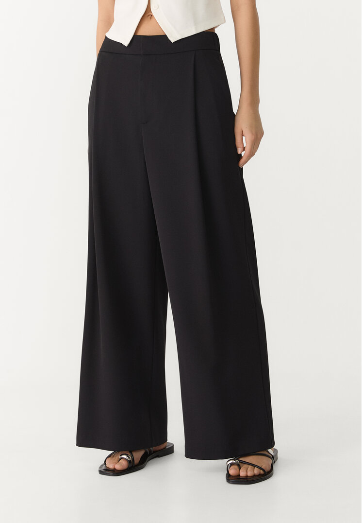 pantalon culotte vestir pinzas