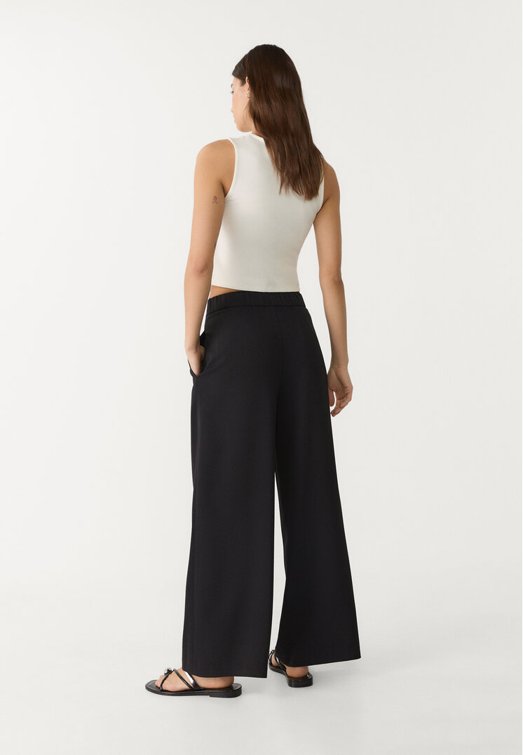 pantalon culotte vestir pinzas