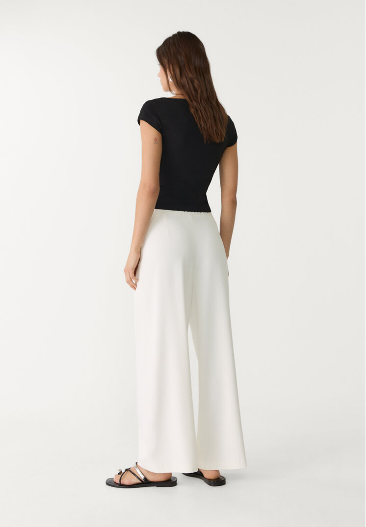 pantalon culotte vestir pinzas