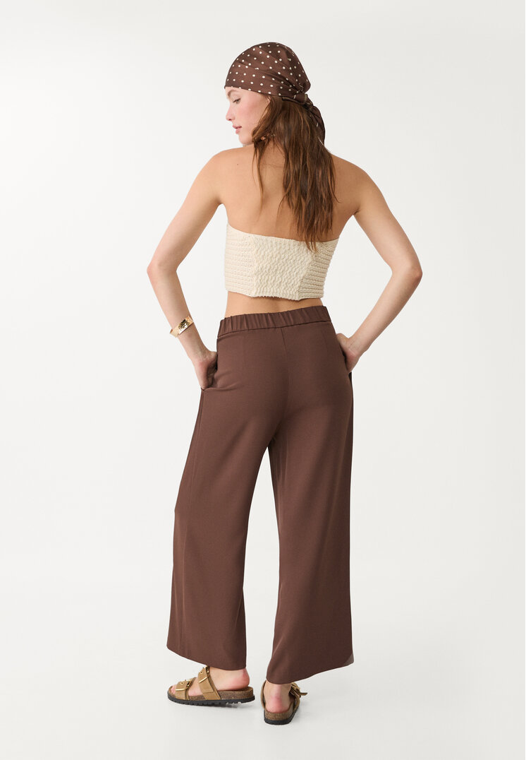 pantalon culotte vestir pinzas