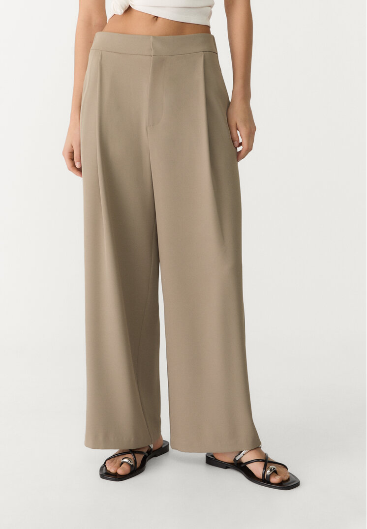 pantalon culotte vestir pinzas