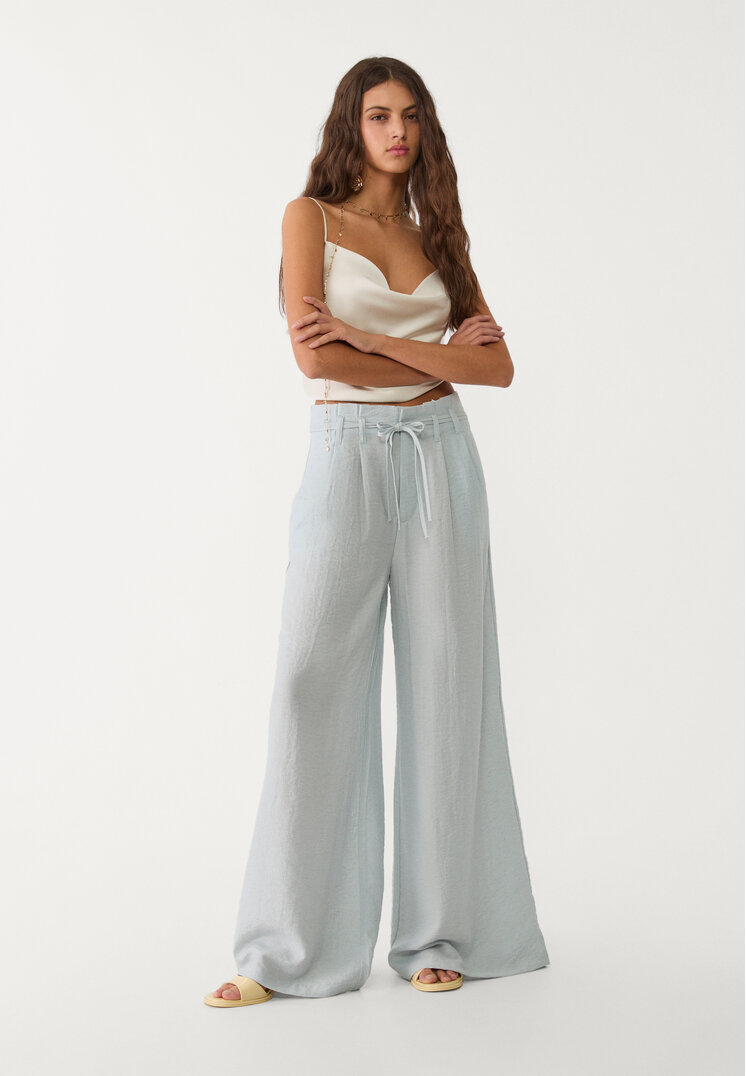 pantalon fluido cinturon